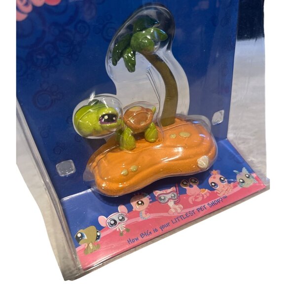Littlest Pet Shop My First Pets Aquarium Figures Green Turtle & Palm Tree 2008 - Picture 5 of 6